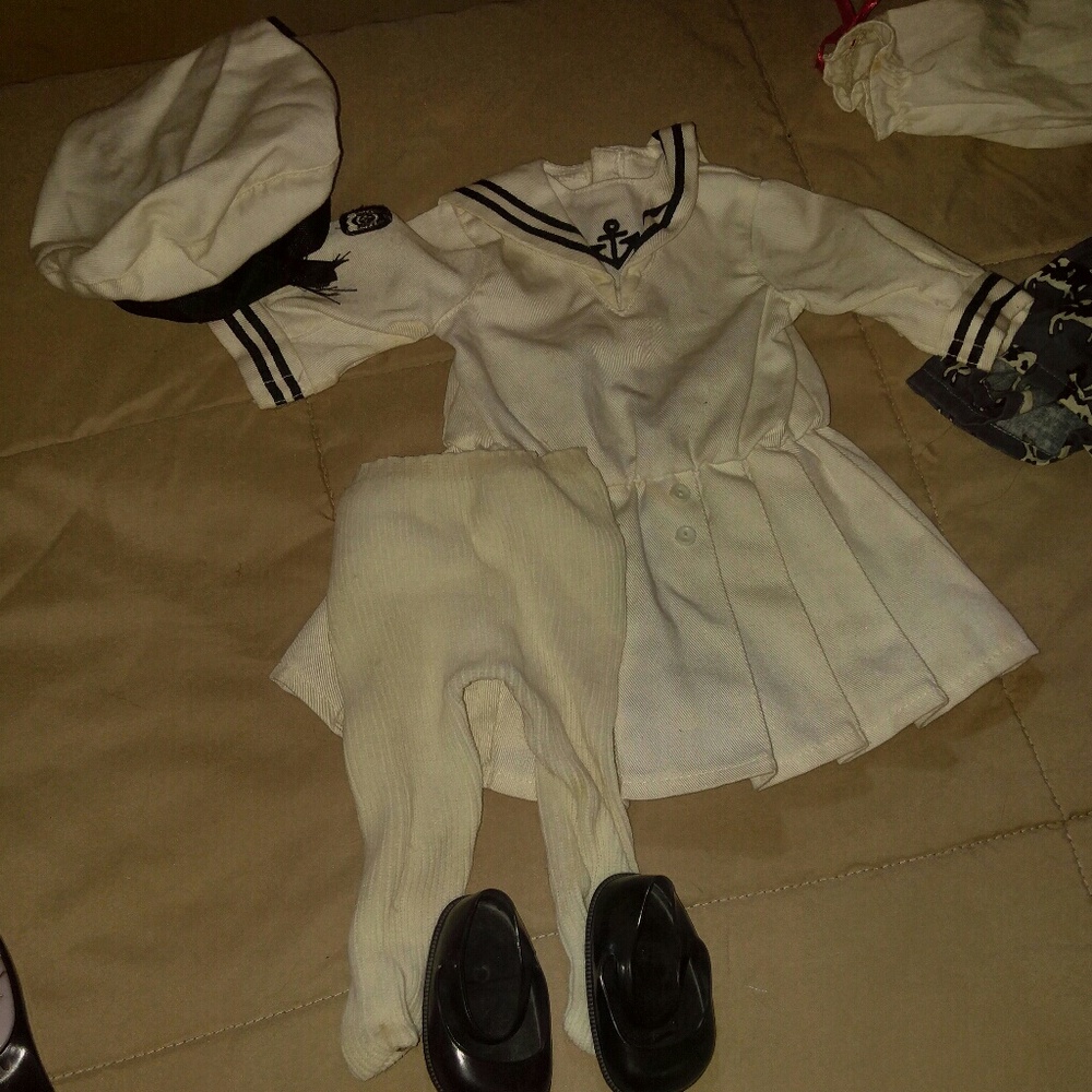 American girl doll sailor dress lot